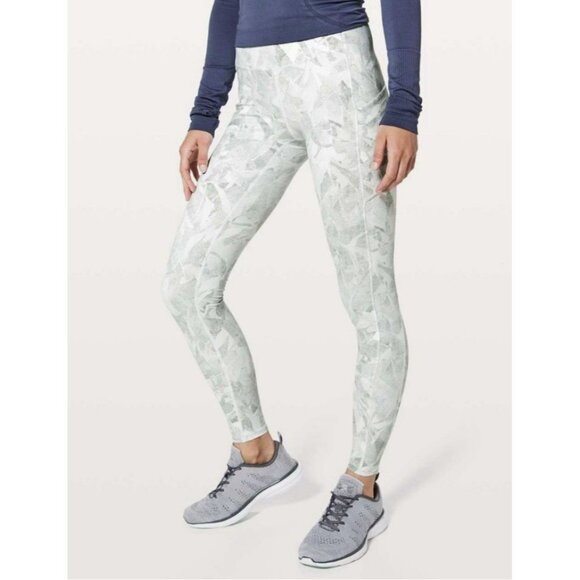 Lululemon Speed Up Tight *28" Jasmine White Multi Size 6 EUC - Picture 1 of 6